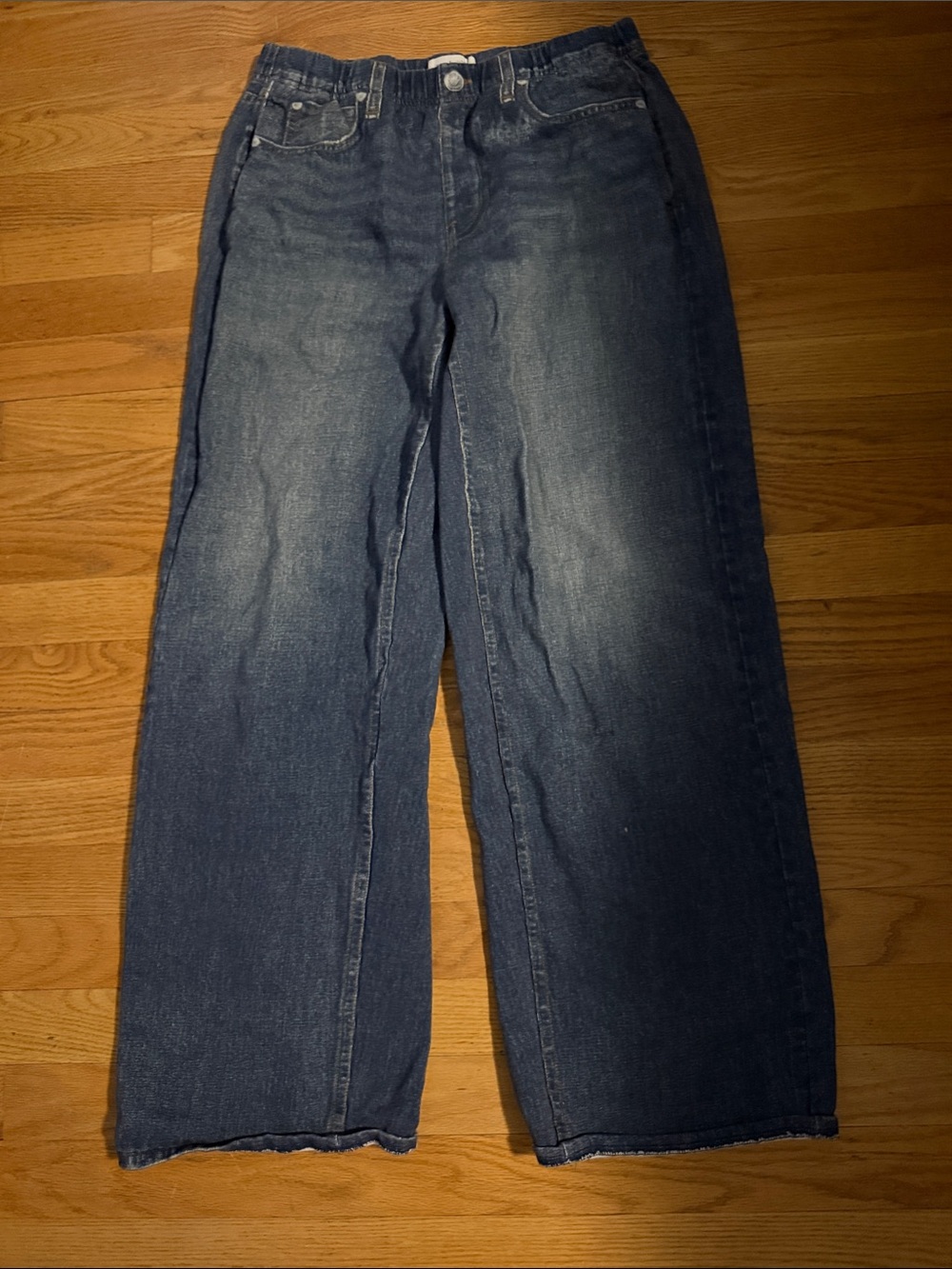 rag & bone Dark Wash Wide-Leg Jeans